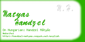 matyas handzel business card